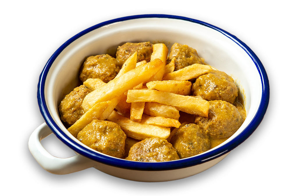 Albóndigas Mozárabes en salsa de almendras y azafrán