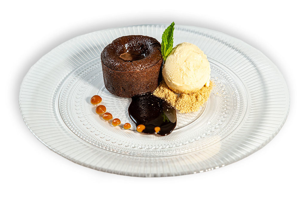 Coulant con helado de vainilla