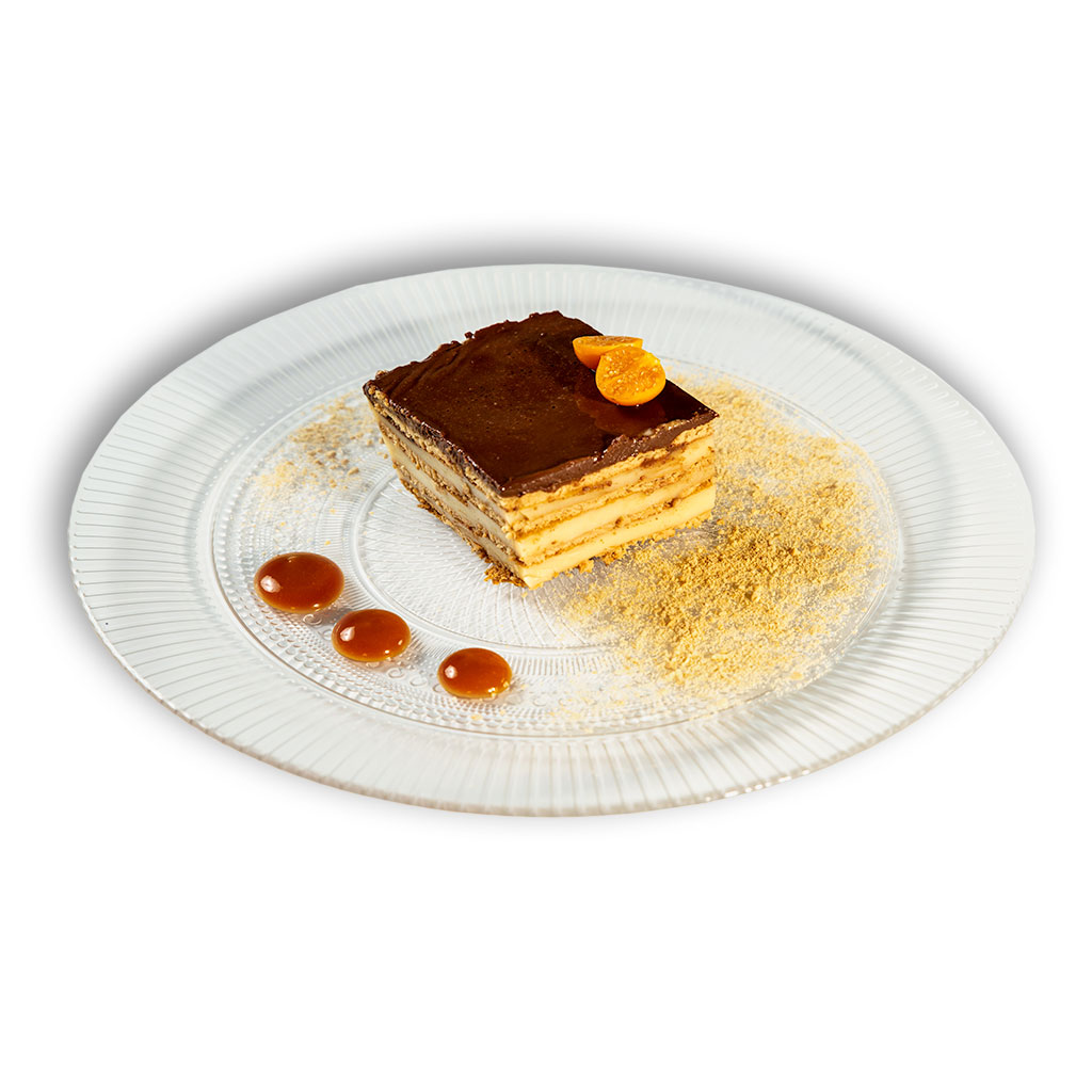 Biscuit and chocolate cake